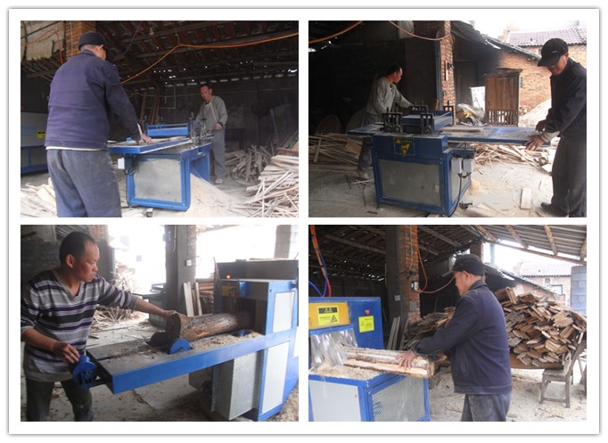 湖南長(zhǎng)德-原木多片鋸、清邊機(jī)工作圖