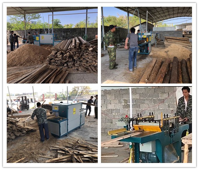 2018年10月原木多片鋸、清邊機在廣西桂林現(xiàn)場工作圖