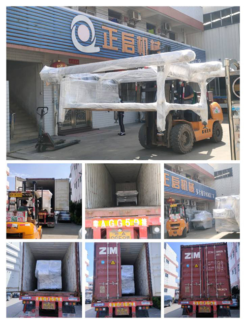 2022年5月17日發非洲裝柜（5號柜）-圓木堆料架1個、ZQ400圓木多片鋸1臺