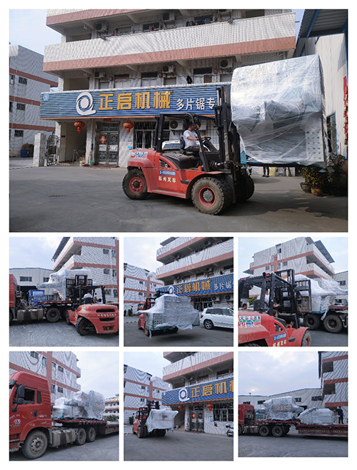 2023年3月17日發山西高平-ZQ500圓木多片鋸、ZQ200方木多片鋸、自動翻轉進料架、斜坡上料架