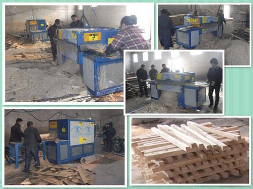 河南-南陽-原木多片鋸350-方木70多片鋸加工現場