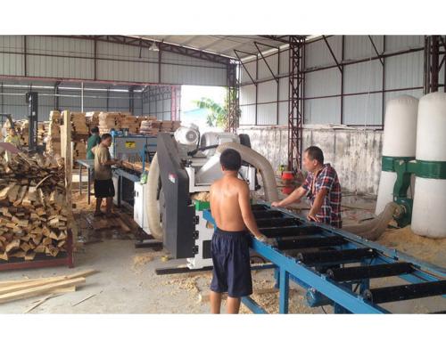 多片鋸連接上下刨機-加工建筑方生產線-大型方木多片鋸高100寬400